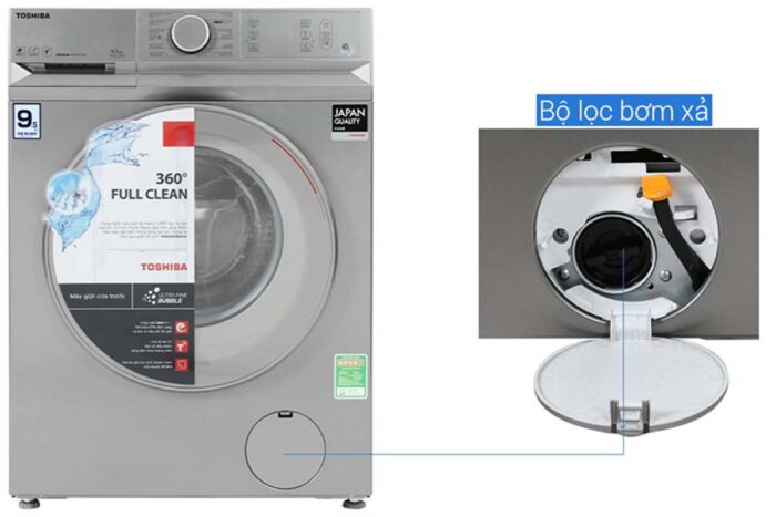 Máy giặt Toshiba TW-BL105A4V(SS) Inverter 9.5kg - Ảnh 9