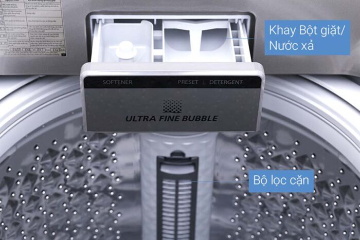 Máy giặt Toshiba AW-DUG1700WV (SS) Inverter 16kg - Ảnh 8