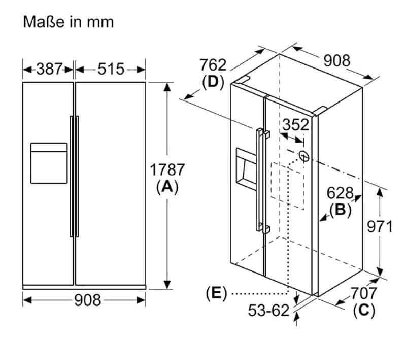 Tủ Lạnh Side By Side Bosch KAG93AIEP Serie 6 – 560 Lít - Gia Dụng Đức Sài Gòn