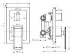 Vòi sen âm tường AMERICAN STANDARD WF-3131 1131310000 nóng lạnh - Ảnh 2