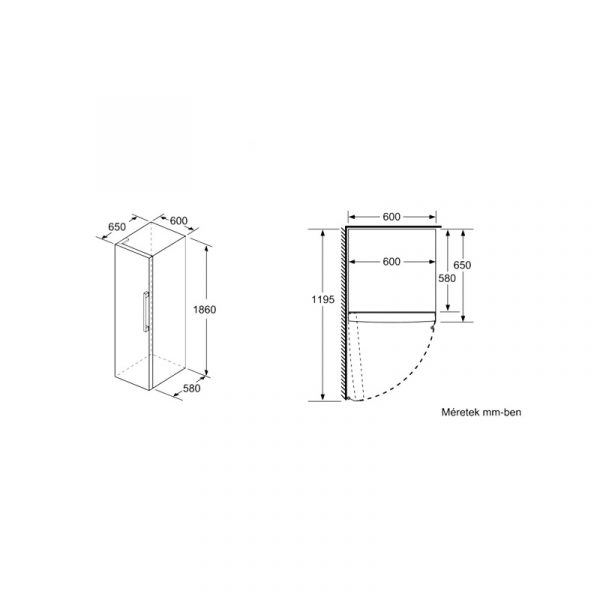 ban ve ky thuat tu lanh Bosch KSV36VI3P hinh san pham 4