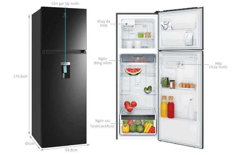 Tủ lạnh Electrolux Inverter 341 lít ETB3740M-H