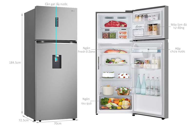 Tủ lạnh LG LTD46SVMA 459 lít inverter 1 Tủ lạnh LG Inverter 459 lít LTD46SVMA