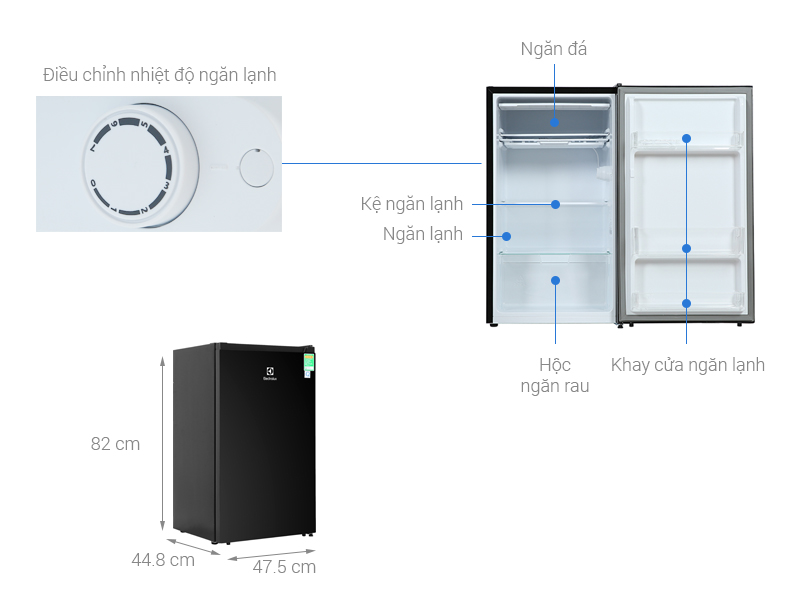 Tủ lạnh Electrolux 94 Lít EUM0930BD-VN - giá tốt, có trả góp