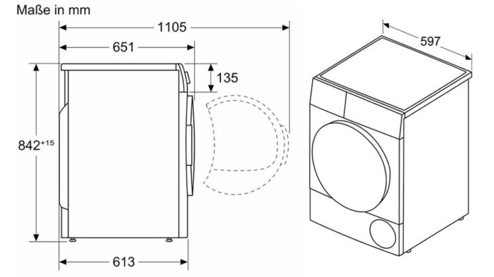 Máy sấy quần áo BOSCH WQB245B0SG Serie 8 Heat pump 9Kg - Ảnh 2