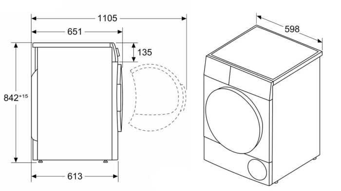 Máy sấy quần áo BOSCH WQB246CX0 9Kg Serie 8 - Ảnh 2