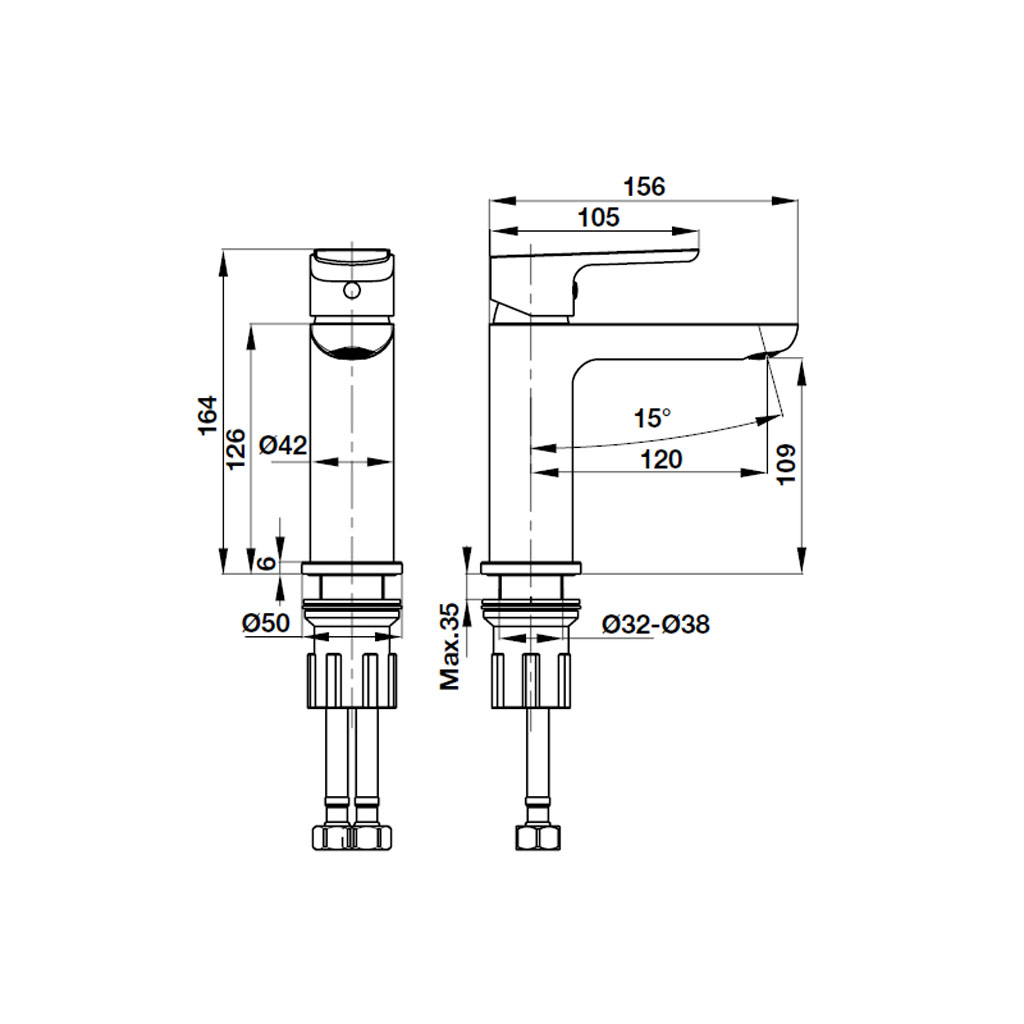 kich thuoc voi lavabo Hafele Uni 100 495.61.129