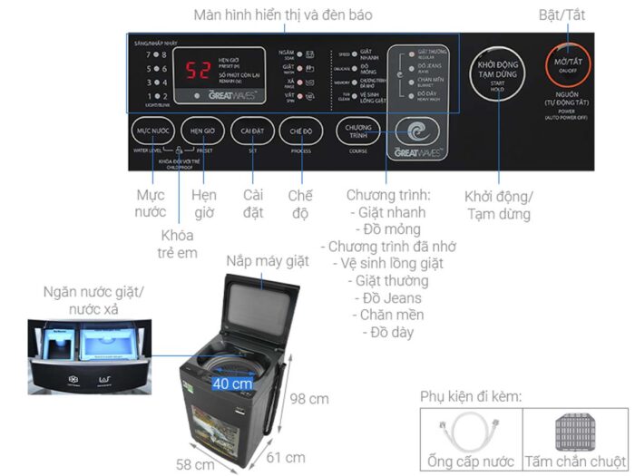Máy giặt Toshiba AW-DUK1150HV (MG) Inverter 10.5kg - Ảnh 3