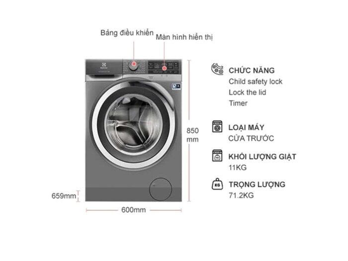 Máy giặt Electrolux EWF1142BESA UltimateCare 11kg - Ảnh 2