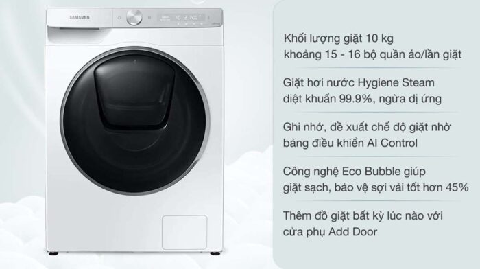 Máy giặt Samsung WW10TP54DSH/SV Inverter 10kg - Ảnh 2