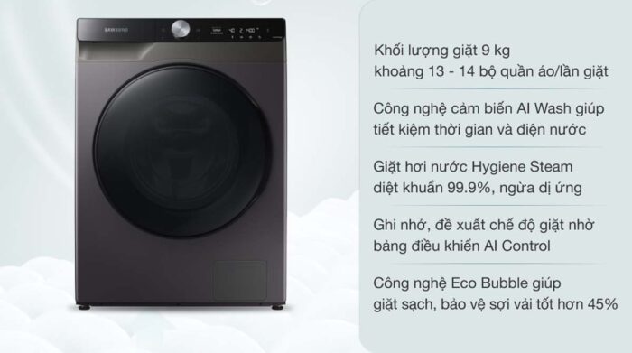 Máy giặt Samsung WW90TP44DSB/SV AI Inverter 9kg - Ảnh 2