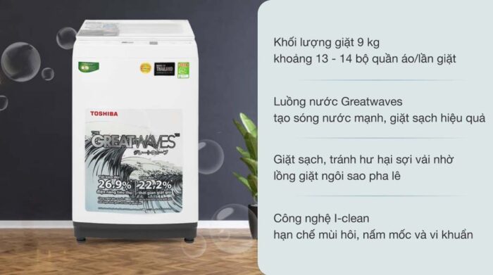 Máy giặt Toshiba AW-J1000FV (WW) 9kg Inverter - Ảnh 2