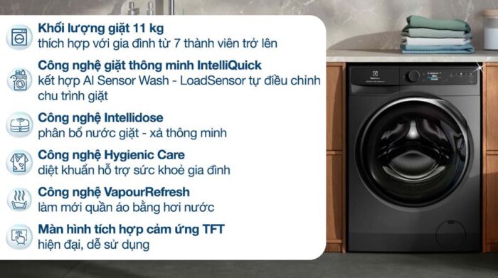 Máy giặt Electrolux EWF1142R9SC UltimateCare 11kg - Ảnh 2
