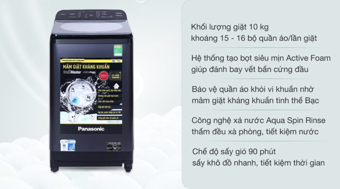 Máy giặt Panasonic NA-F100A9BRV 10kg - Ảnh 2