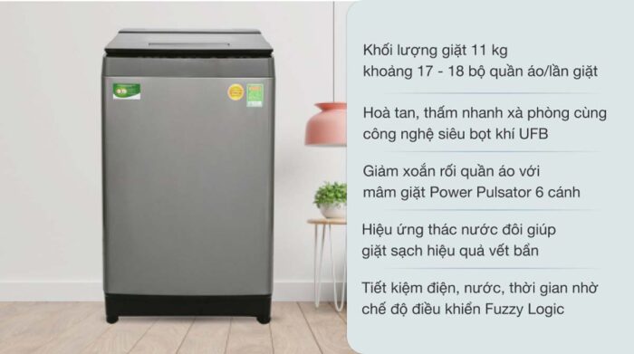 Máy giặt Toshiba AW-DUH1200GV Inverter 11kg - Ảnh 2