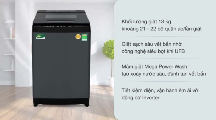 Máy giặt Toshiba AW-DUJ1300GV (KK) Inverter 12kg - Ảnh 2