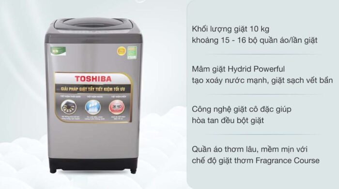 Máy giặt Toshiba AW-H1100GV SM 10kg - Ảnh 2