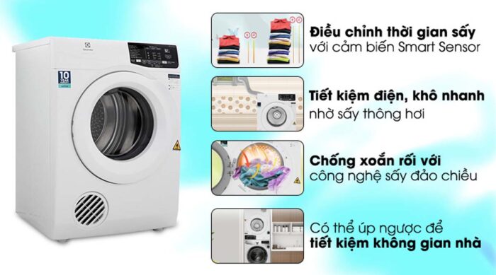 Máy sấy quần áo Electrolux EDV705HQWA 7Kg - Ảnh 2