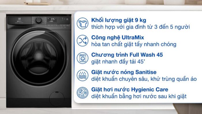 Máy giặt Electrolux EWF9023P5SC UltimateCare 9kg inverter - Ảnh 10