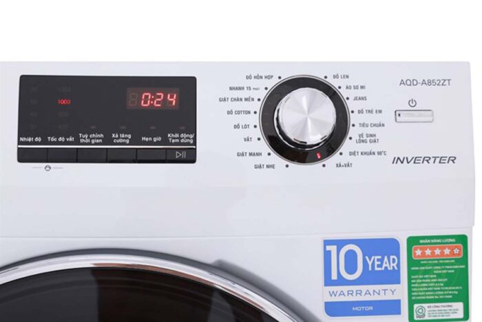 Máy giặt Aqua AQD-A852ZT Inverter 8.5kg - Ảnh 7