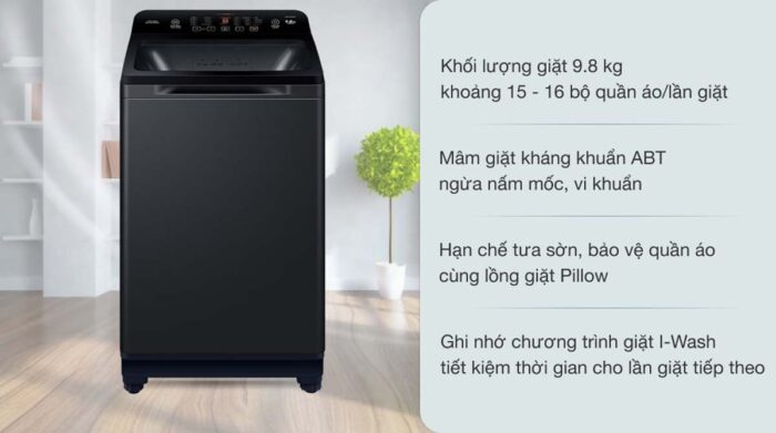 Máy giặt Aqua AQW-FR98GT.BK 9.8kg - Ảnh 10