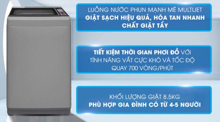 Máy giặt Aqua AQW-S85FT 8.5kg - Ảnh 2