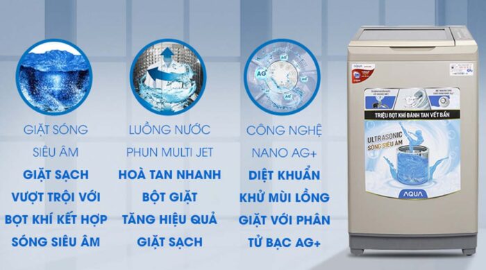 Máy giặt Aqua AQW-U91BT 9kg - Ảnh 2