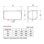 Bình nóng lạnh PICENZA N15EW PLUS 15L ngang - Ảnh 2