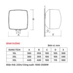 Bình nóng lạnh PICENZA V15ET 15L vuông - Ảnh 2