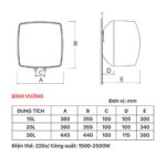 Bình nóng lạnh PICENZA V30EW 30L vuông - Ảnh 2