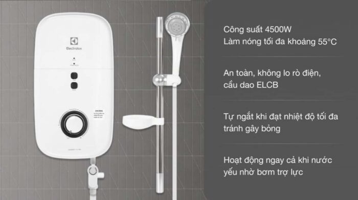 Máy nước nóng trực tiếp ELECTROLUX EWE451KB-DWG2 - Ảnh 2