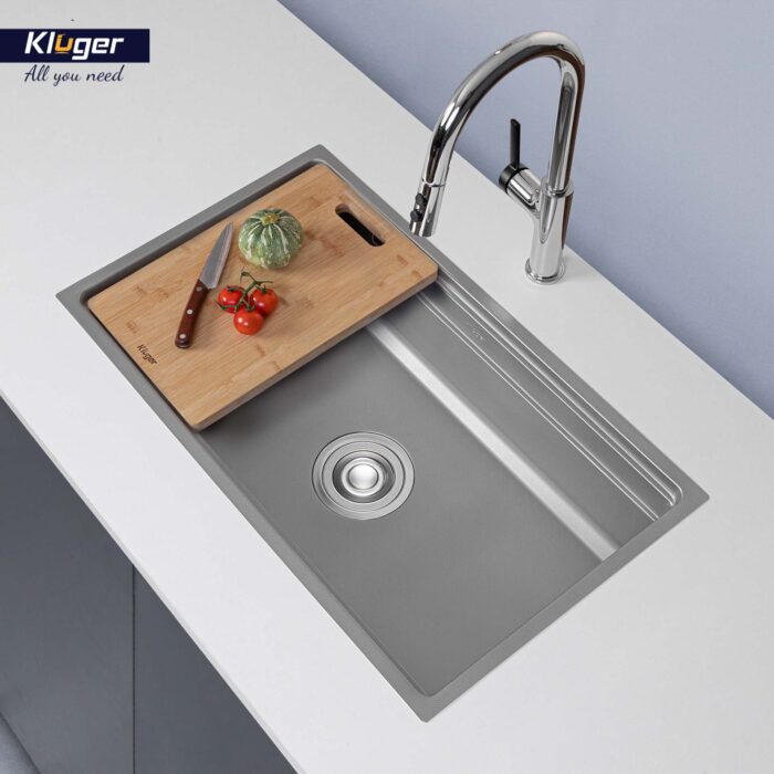 Chậu rửa bát inox KLUGER KG7644FS Plus dòng K600 - Ảnh 3