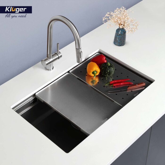Chậu rửa bát inox KLUGER KG7644FS Plus dòng K600 - Ảnh 6
