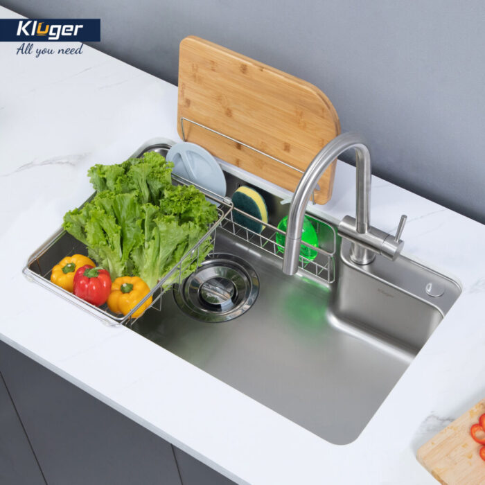 Chậu rửa bát inox KLUGER KH8048SL Plus dòng HARU - Ảnh 3
