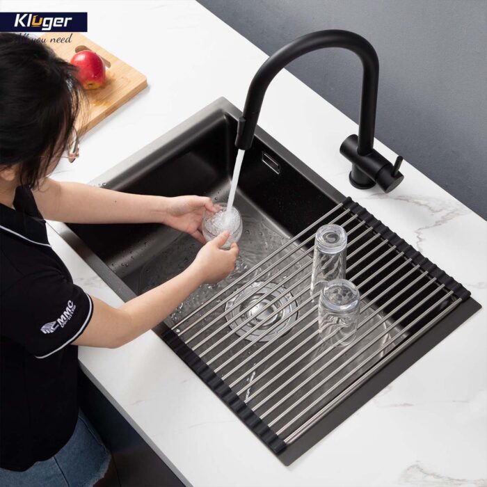 Chậu rửa bát inox KLUGER KU8121B dòng K200 - Ảnh 8