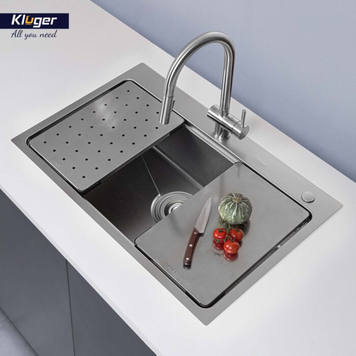 Chậu rửa bát inox KLUGER KW8181FS Plus dòng K800 - Ảnh 5