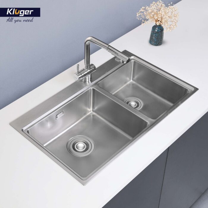 Chậu rửa bát inox KLUGER KW8211S dòng K2 100 - Ảnh 5