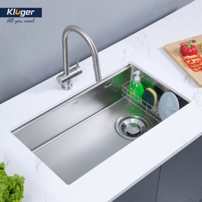 Chậu rửa bát inox KLUGER KY8045SL Plus dòng TOYA - Ảnh 4