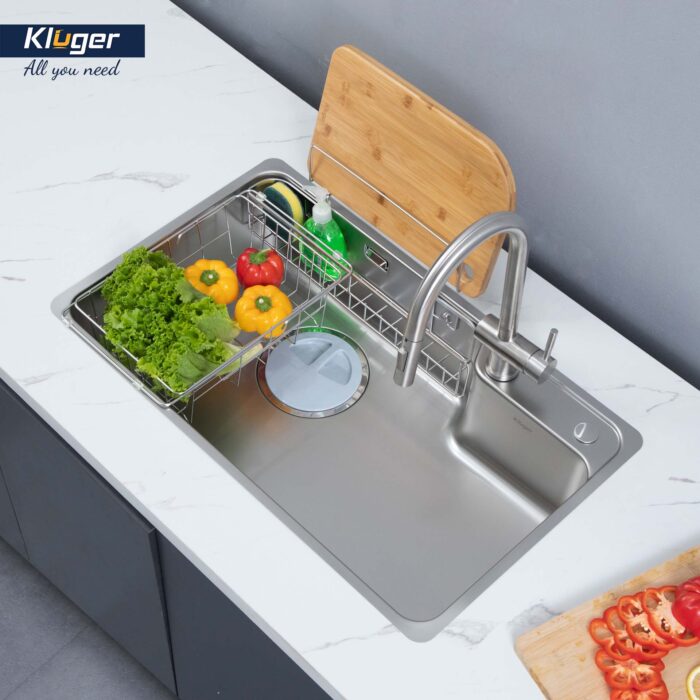 Chậu rửa bát inox KLUGER KH8048FS Plus dòng HARU - Ảnh 9