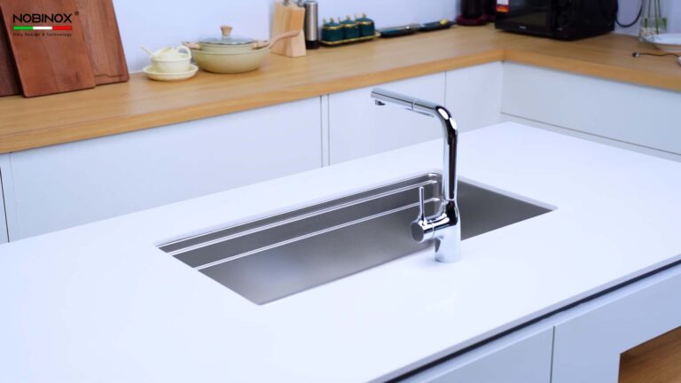 Chậu rửa bát inox NOBINOX LIRA NJ566D - Ảnh 4