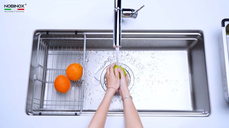 Chậu rửa bát inox NOBINOX LIRA NJ566D - Ảnh 9