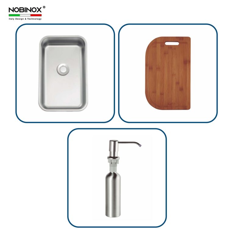 Chậu rửa bát inox NOBINOX HIGON NH905 - Ảnh 3