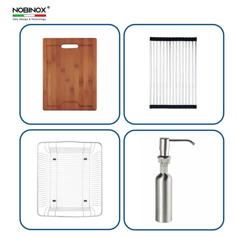 Chậu rửa bát inox NOBINOX LIKEN NL746 - Ảnh 3