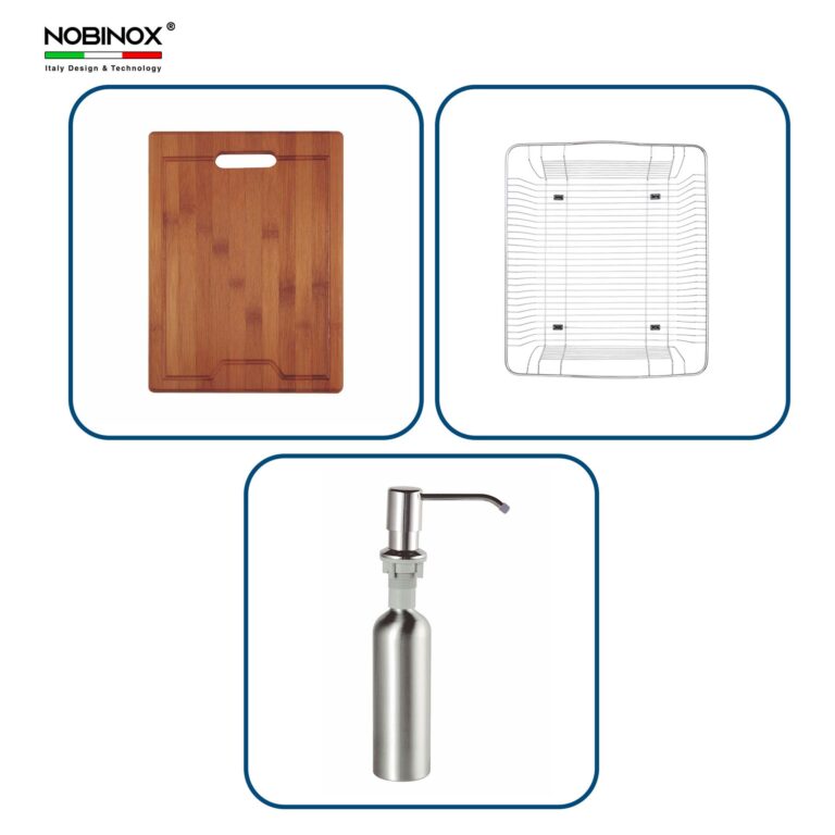 Chậu rửa bát inox NOBINOX LIKEN NL785 - Ảnh 3