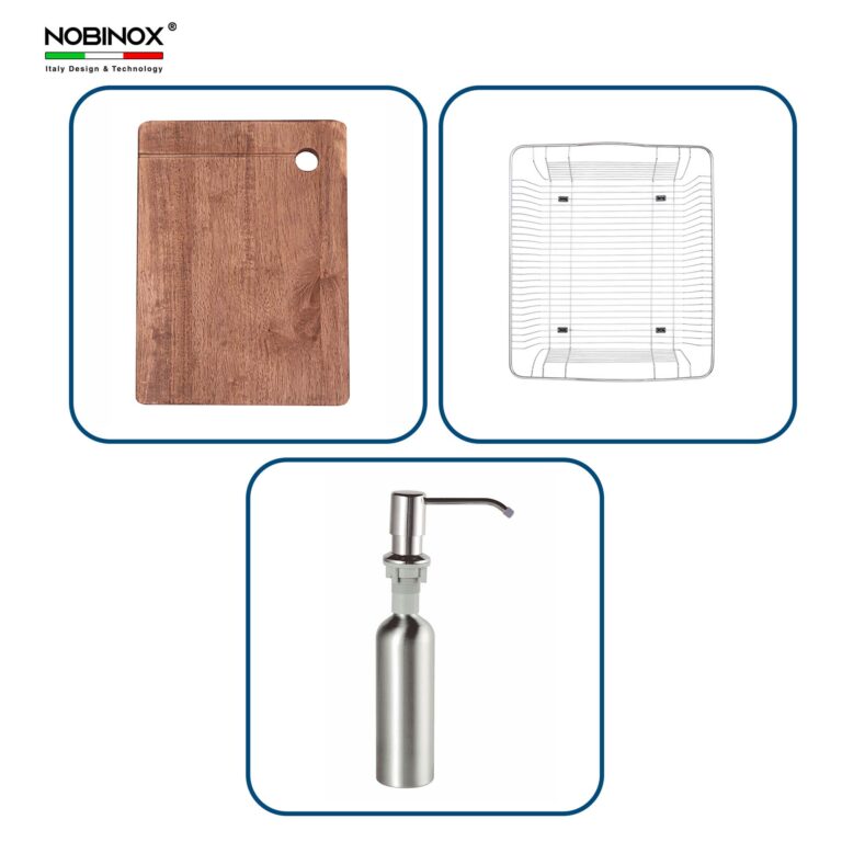 Chậu rửa bát inox NOBINOX LIKEN NL786 - Ảnh 3