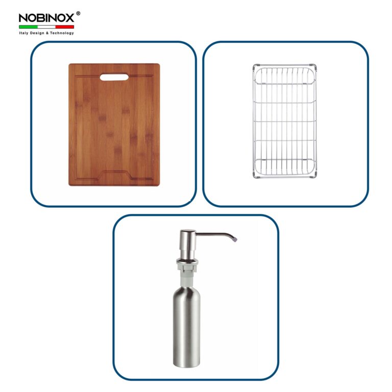 Chậu rửa bát inox NOBINOX LIKEN NL792D - Ảnh 3