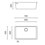 Chậu rửa bát đá NOBINOX TASCA MITO NT761B MI76UB - Ảnh 2