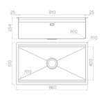 Chậu rửa bát inox NOBINOX ARTINOX TITANIUM NA885U 00008PI814025 - Ảnh 2