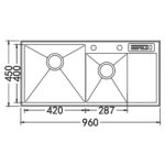 Chậu rửa bát inox NOBINOX LIKEN NL746 - Ảnh 2