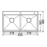 Chậu rửa bát inox NOBINOX LIKEN NL785 - Ảnh 2
